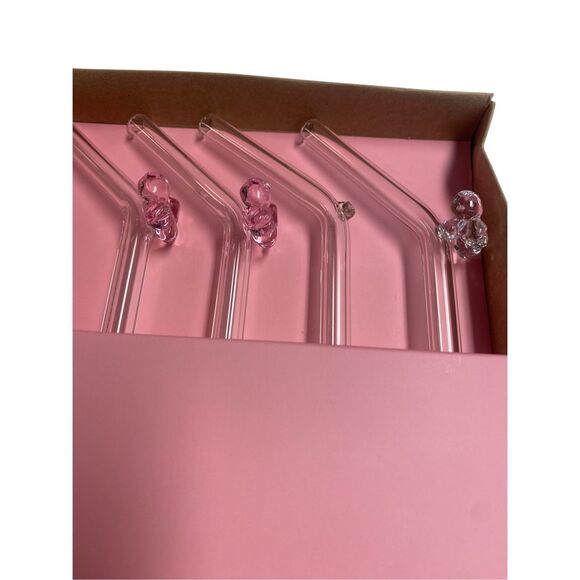 Lepelclub Bow Straws – Let’s Sip Bows 4pc with Straw Cleaner (READ) - Picture 3 of 3